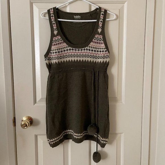 Talula 100% Lambswool Sweater Vest Size Medium - Picture 1 of 5